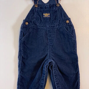 Oshkosh -‎ navy corduroy bib overalls, 12 month